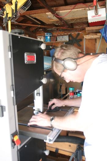 Separating the Elevator Stiffeners Using a Bandsaw