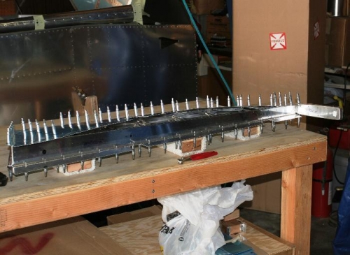 Left Elevator Partially Clecoed