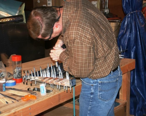 Drilling the LH Elevator Assembly