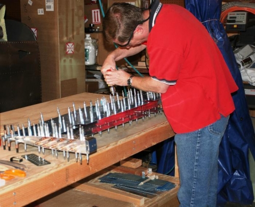 Drilling the LH Elevator Assembly