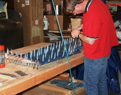 Drilling the LH Elevator Assembly