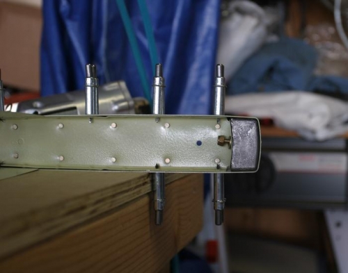 Right Elevator Lead Counterweight loosely Held in Place with Screws