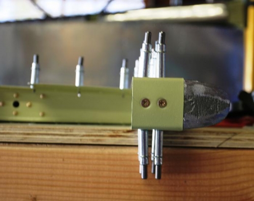 Right Elevator Lead Counterweight loosely Held in Place with Screws