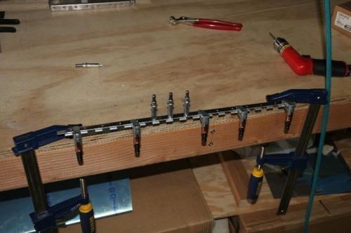 Match Drilling the Trim Tab Piano Hinge to the Aft Spar