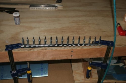 Match Drilling the Trim Tab Piano Hinge to the Aft Spar