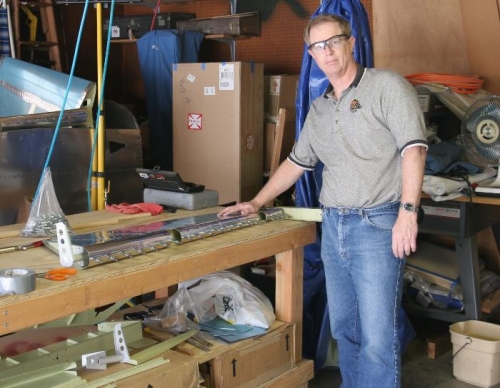 Right Elevator Leading Edge Rolled and Clecoed