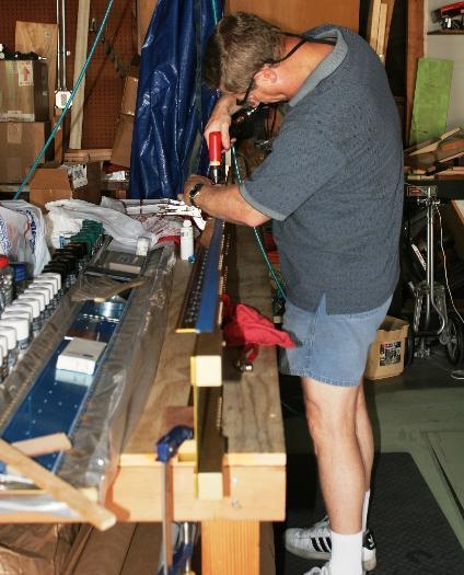 Drilling the Main Spar Leading Edge Support Holes