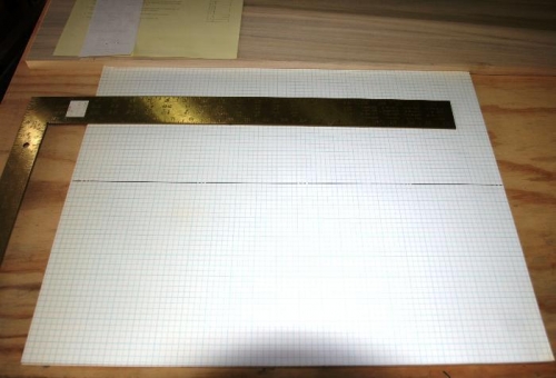 Leading Edge Centerline Drawn on Large Graph Paper