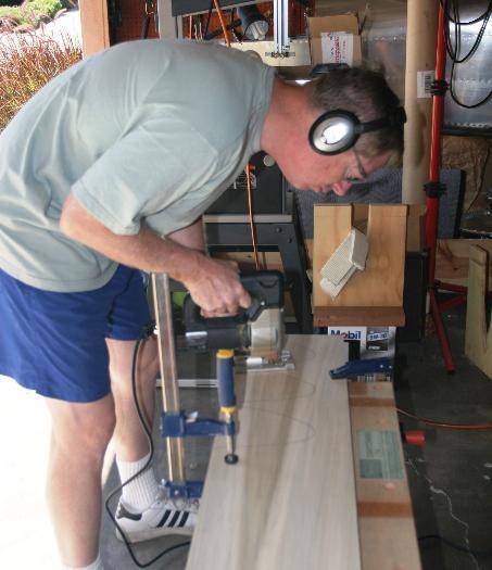 Using a Jigsaw to Cut Out Leading Edge Crossections