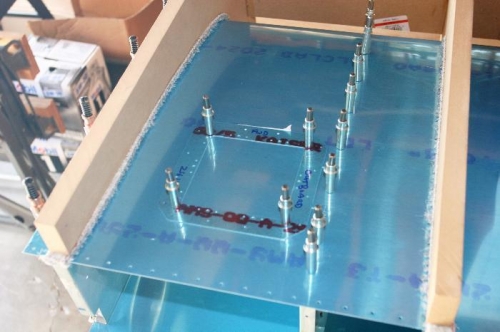 Access Cover Doubler Clecoed in Place