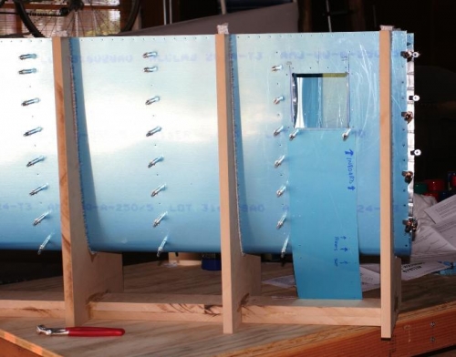 Installing the Tool that will Locate the Remaining Holes for the Stall Warning Kit