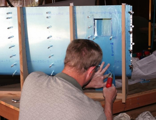 Drilling the Stall Warning Sensor Bracket Mounting Rivet Holes