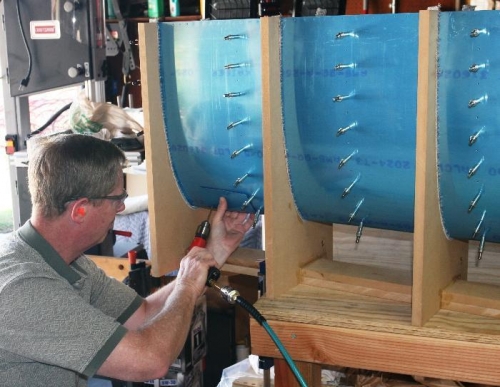 Drilling the Stall Warning Sensor Bracket Mounting Rivet Holes