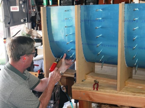 Drilling the Stall Warning Sensor Bracket Mounting Rivet Holes