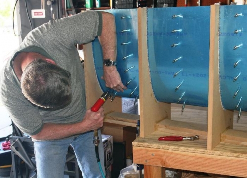 Drilling the Stall Warning Sensor Bracket Mounting Rivet Holes