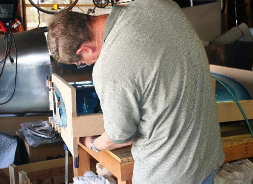 Drilling the Two Holes That Will Define the Location of the Slot for the Sensor