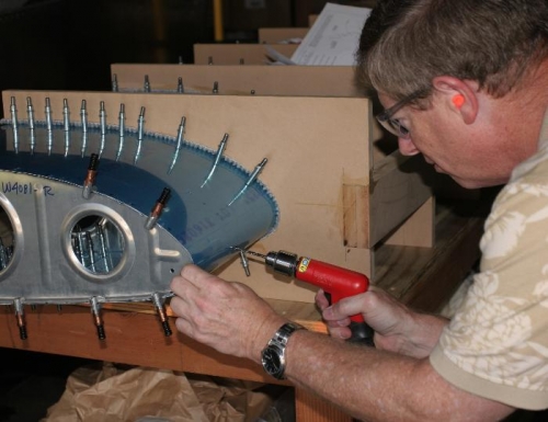 Enlarging Stall Warning Vane Slot Locating Holes to #10