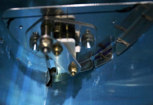 Upper Stall Warning Bracket and Switch Assembly Clecoed into Leading Edge