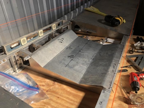 seat plan test fit onto ribs in center section