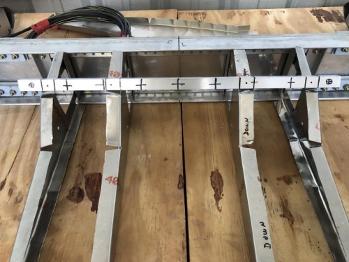 closeup of seam support angle