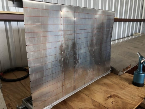 bottom skin with all rivets in place