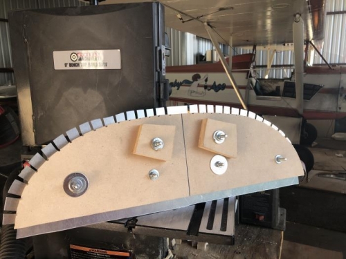 Bulkhead F2 in its forming blocks