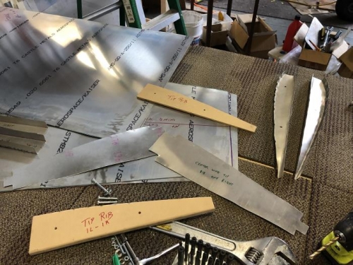 wing tips finished, moving on to wingtip center ribs