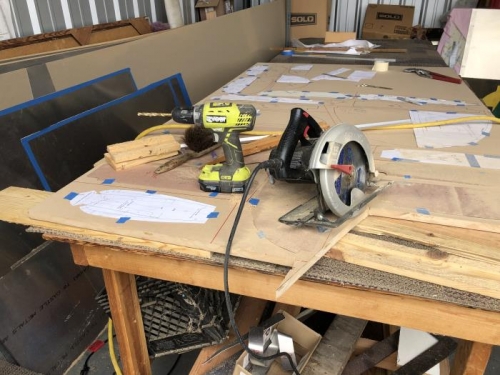 cut out MDF rough forms for making bulkhead blocks