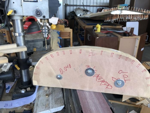 top component of F8 bulkhead in forming blocks