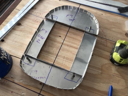 initial assembly using 3/32 clecoes