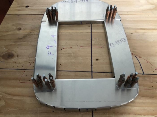 1/8 clecoes in place after updrilling