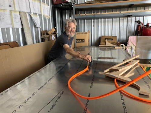 cutting out the fuselage skins