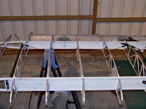 Last compression strut bay cleaned up and re-installed.