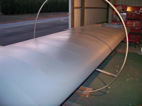 Still a little sheen from the still drying filler.