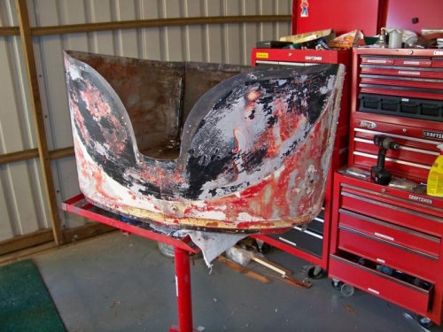 Two sessions of stripping leaves plenty of sanding left to do.