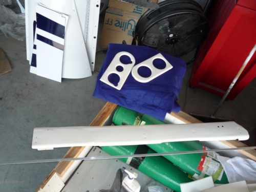 A couple of cabin and panel trim pieces that needed final painting.