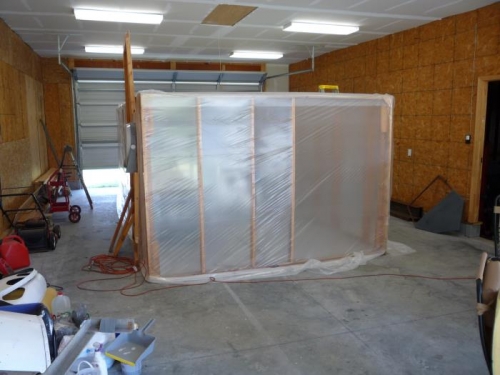 Finished paint booth ready for business.
