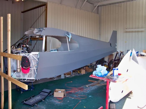 All the masking is removed to check the interior for any overspray.