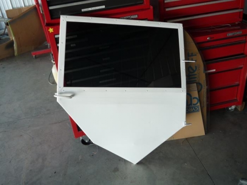 Passenger door finished and ready for trim paint.