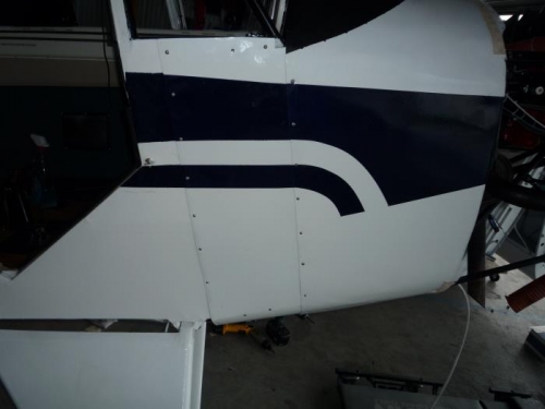 Side cowl piece in place.