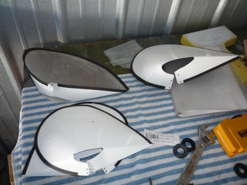 Fairings with new rubber in place.