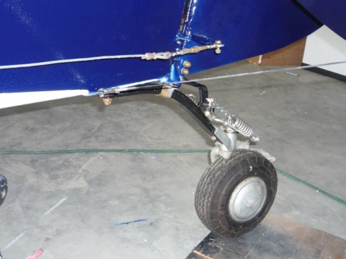 Rudder control cables and steering springs finished.