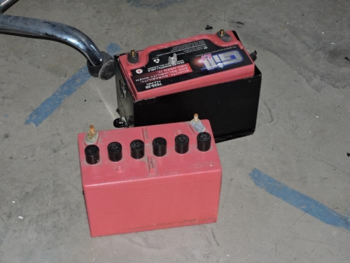 Old and new battery.