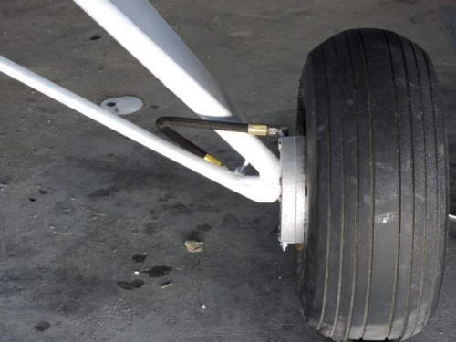 New lower brake line installed and loaded.