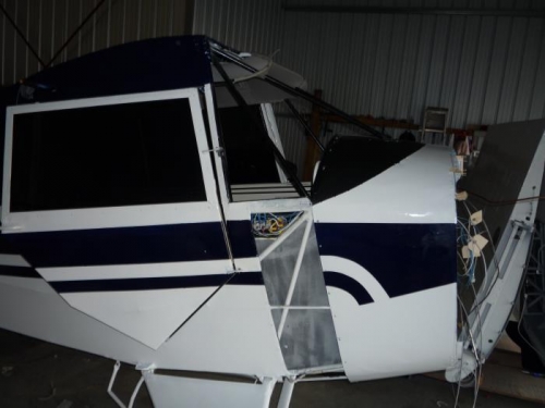 Side view of boot cowl.