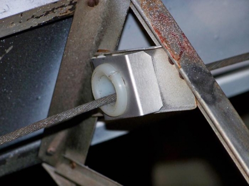 Wing fairlead installed with one of my fabricated spacers.