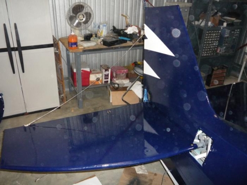 Tail feathers bolted in.