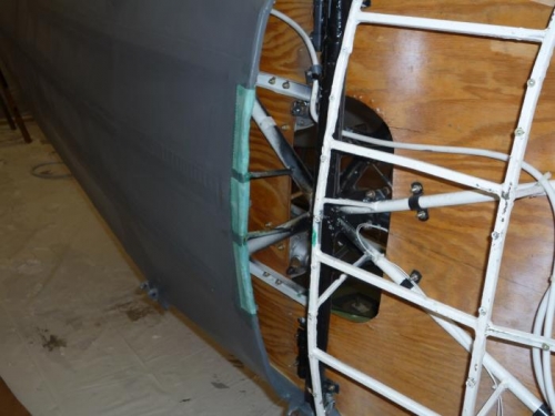 A little tape reinforcement for the bottom  of the fuse.