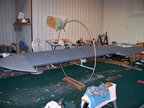 first half of the brushed cross coat applied.