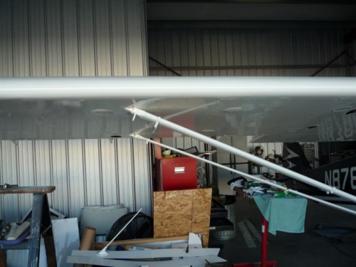 Lift struts back in place.